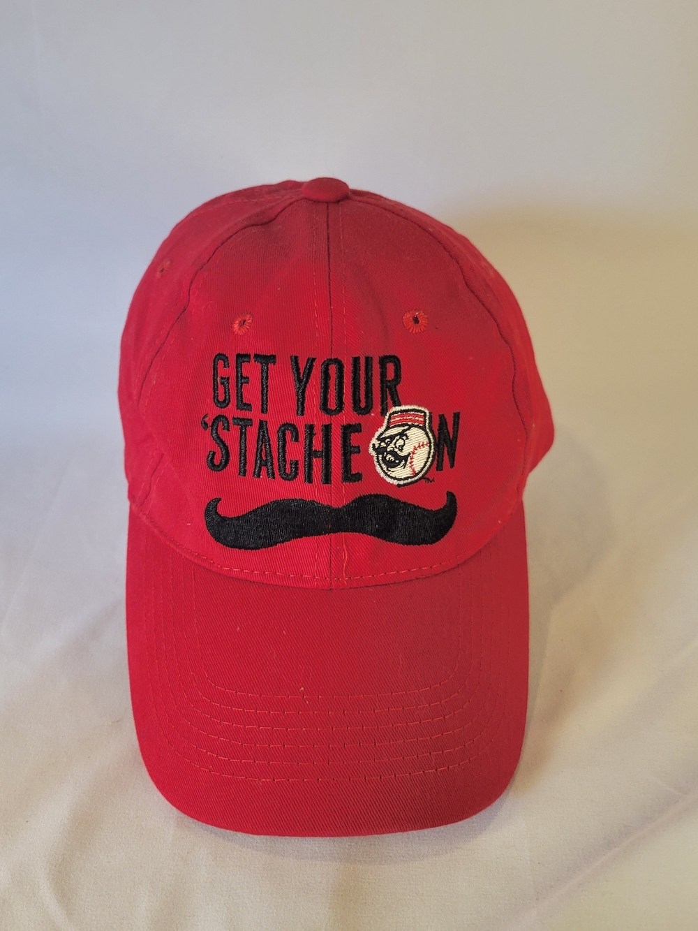 Cincinnati Reds "Get Your 'Stache On" Embroidered Red Baseball Hat